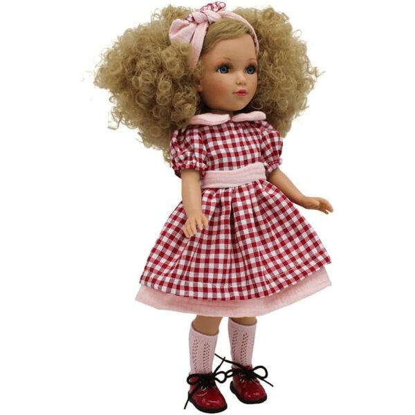 FOLK Muñeca Mari's Original 41 cm mit quadratischem Kleid, Zapatos und Socken