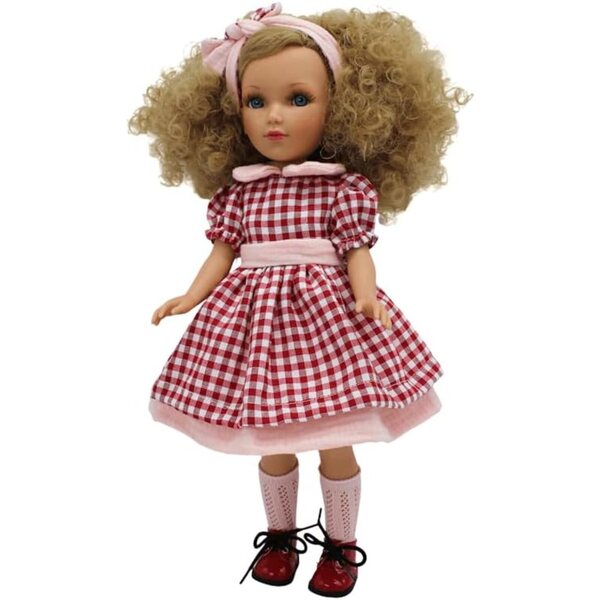 FOLK Muñeca Mari's Original 41 cm mit quadratischem Kleid, Zapatos und Socken