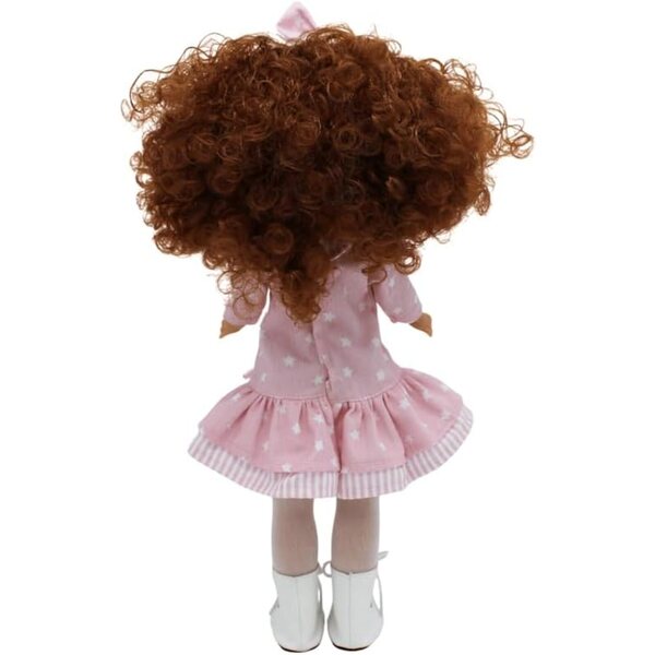 Muñeca Sintra Original Folk Artesanía 40 cm - Robe Rosa Strellas y Botas Piel