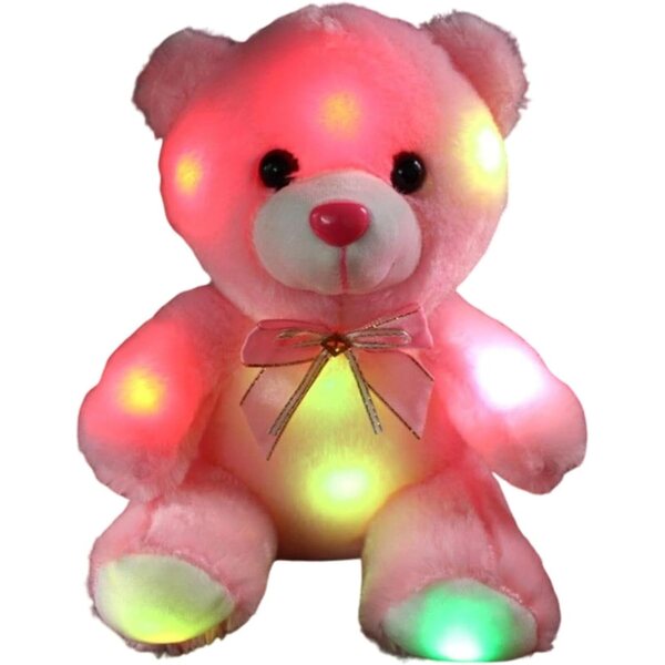 Urs de Plus LED 20 cm - Companion Moale pentru Copii, Călătorii, Camping și Cadouri