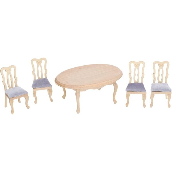 Mini set mobili sala da pranzo in legno per casa delle bambole Dan&Dre 1:12