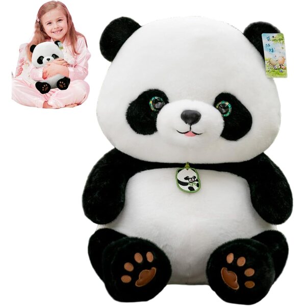 Panda en peluche douce 28cm, compagnon idéal pour les enfants et les adultes