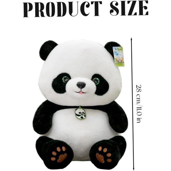Panda en peluche douce 28cm, compagnon idéal pour les enfants et les adultes