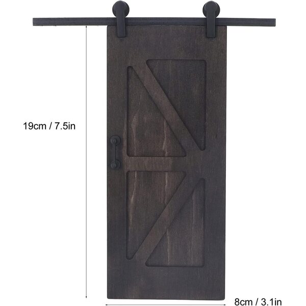 HEEPDD Porta Scorrevole Miniatura in Betulla per Casa delle Bambole 19x8 cm, Stile Fienile