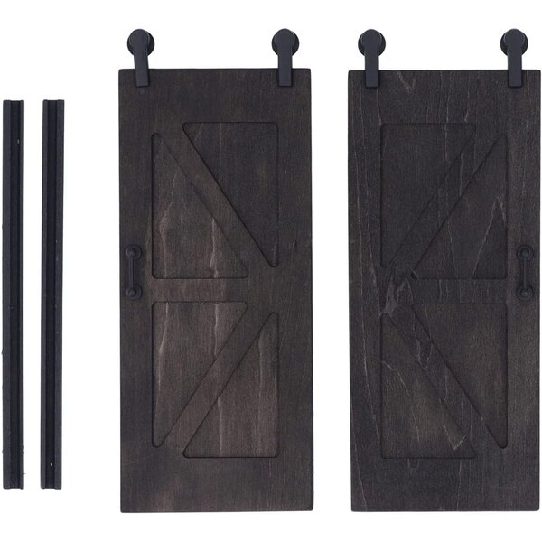HEEPDD Porta Scorrevole Miniatura in Betulla per Casa delle Bambole 19x8 cm, Stile Fienile