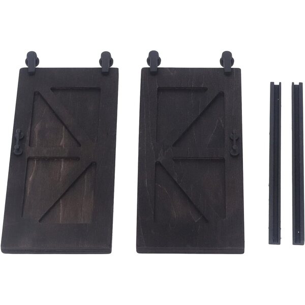 HEEPDD Porta Scorrevole Miniatura in Betulla per Casa delle Bambole 19x8 cm, Stile Fienile