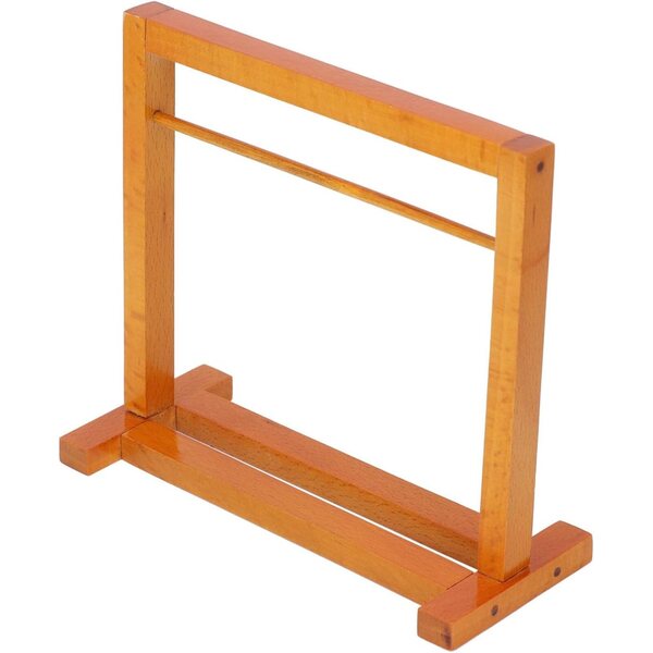 Appendiabiti per Bambole in Legno e Ferro 1:12 con 8 Ganci Dorati, Mini Guardaroba Realistico