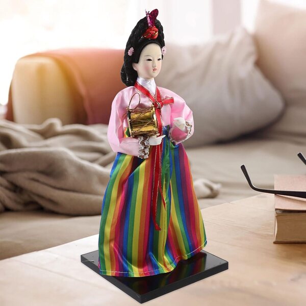 Handgemaakte Koreaanse Hemoblo Muñeca in stof voor huis- en kantoordecoratie