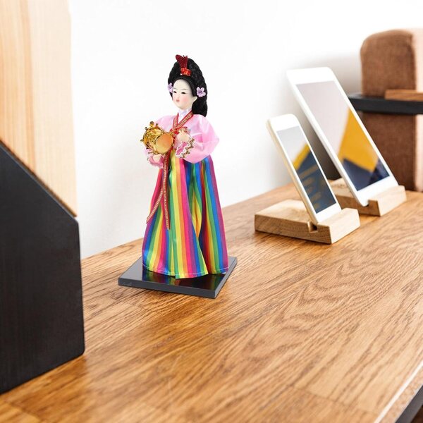 Handgemaakte Koreaanse Hemoblo Muñeca in stof voor huis- en kantoordecoratie