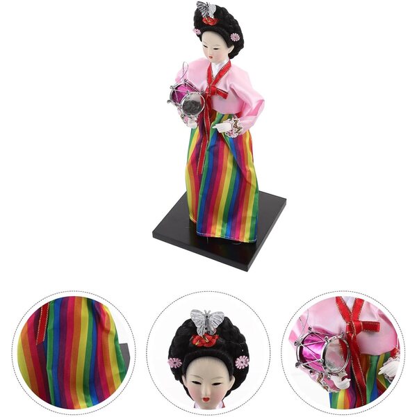 Handgemaakte Koreaanse Hemoblo Muñeca in stof voor huis- en kantoordecoratie