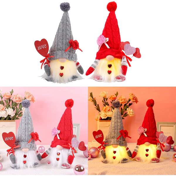 Muñeca Love Glitter zum Valentinstag mit LED-Lichtern, einzigartiges Geschenk und gemütliche Dekoration