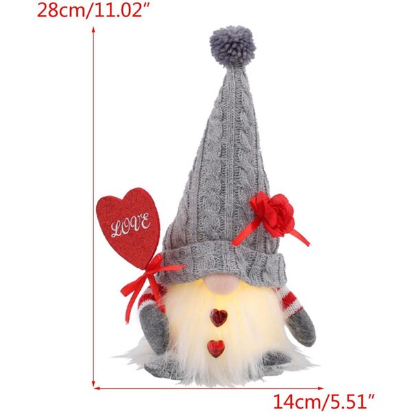 Muñeca Love Glitter zum Valentinstag mit LED-Lichtern, einzigartiges Geschenk und gemütliche Dekoration