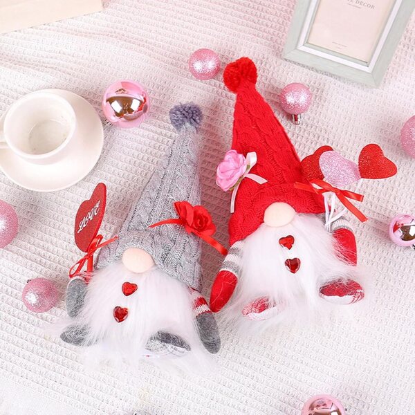 Muñeca Love Glitter zum Valentinstag mit LED-Lichtern, einzigartiges Geschenk und gemütliche Dekoration