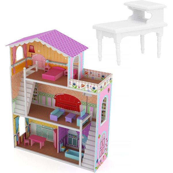 HEEPDD Tavolino da Caffè in Miniatura 1:12 in Legno di Betulla per Casa delle Bambole