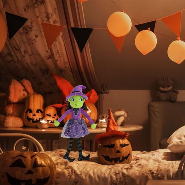 Muñeca Bruja Plüsch 40cm weiche Halloween-Dekoration Kindergeschenk