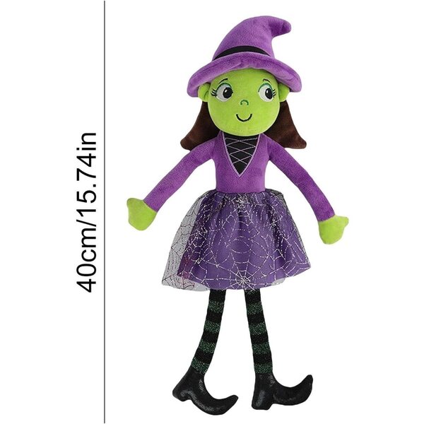 Muñeca Bruja Plüsch 40cm weiche Halloween-Dekoration Kindergeschenk