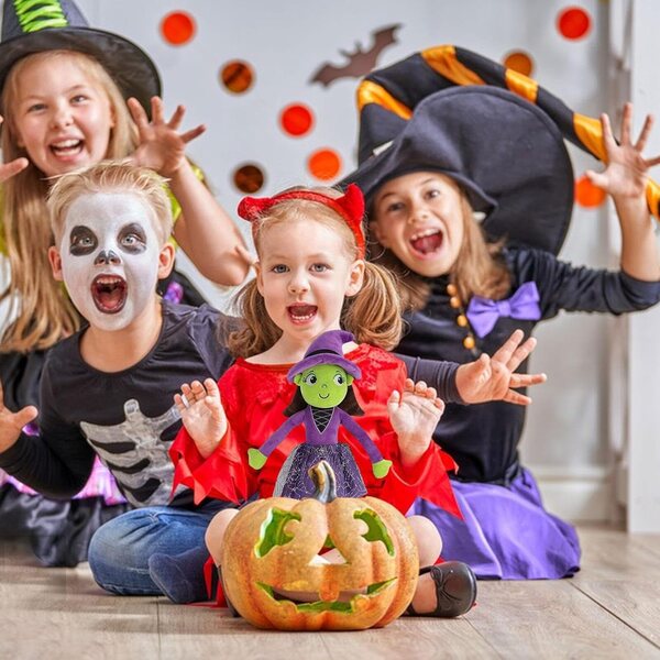 Muñeca Bruja Plüsch 40cm weiche Halloween-Dekoration Kindergeschenk