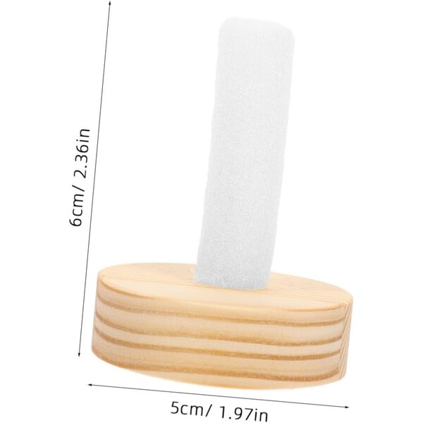 Hemobllo Holzständer für stabile Häkelpuppen mit breiter Basis 6x5x5 cm