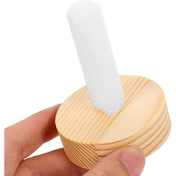 Hemobllo Holzständer für stabile Häkelpuppen mit breiter Basis 6x5x5 cm