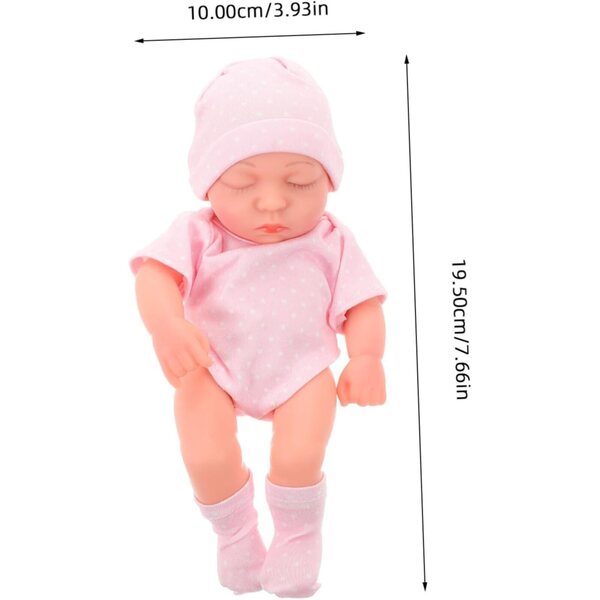 Hemobllo Muñeca Recién Nacida en Vinilo y Tela Realista para Niñas