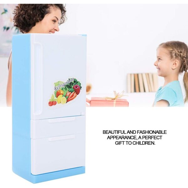 Frigorifero per Casa delle Bambole Dan&Dre, Giochattolo Sicuro e Ecologico per Bambini