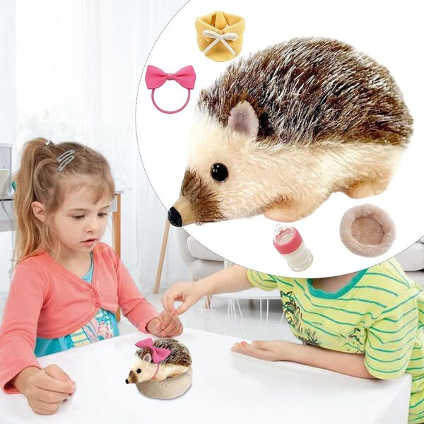 Genérico Erizo Pequeño - Compañero Erizo de 13 cm,Modelo Animal con Almohadilla para Dormir, Muñeca De Silicona para Decoración del Hogar Y Juego Infantil