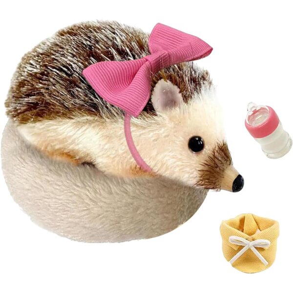 Erizo Giocattolo in Silicone Realistico 13 cm con Accessori per Gioco e Cura Bambini