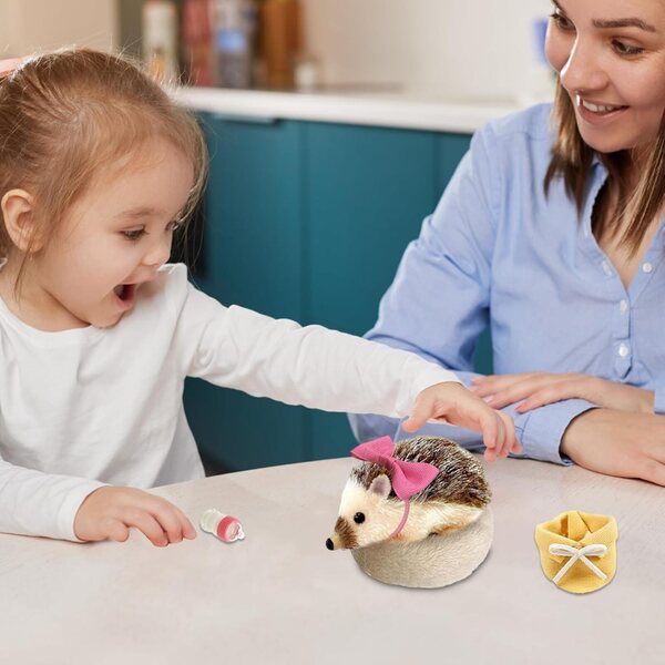 Erizo Realistisches Silikonspielzeug 13 cm mit Zubehör zum Spielen und Betreuen von Kindern