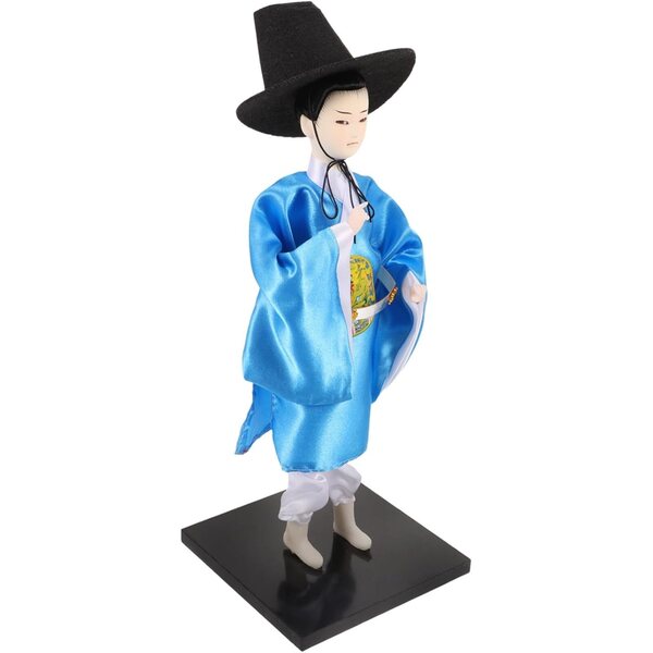 Παραδοσιακό Κορεάτικο Hanbok Muñeca Φιγούρα 30 cm Ρητίνη Pintada Artesanal Hemobllo