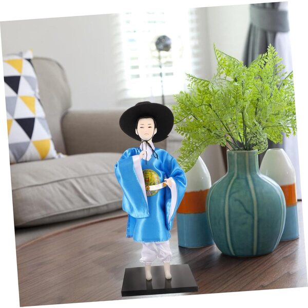 Traditionelle koreanische Hanbok-Muñeca-Figur, 30 cm, Kunstharz, Pintada Artesanal Hemobllo
