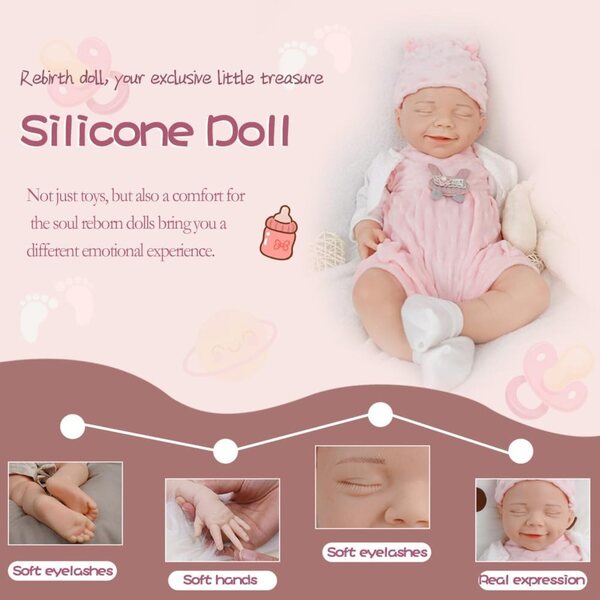 Realistesch Full Body Silikon Reborn Doll 45 cm FemmeForm