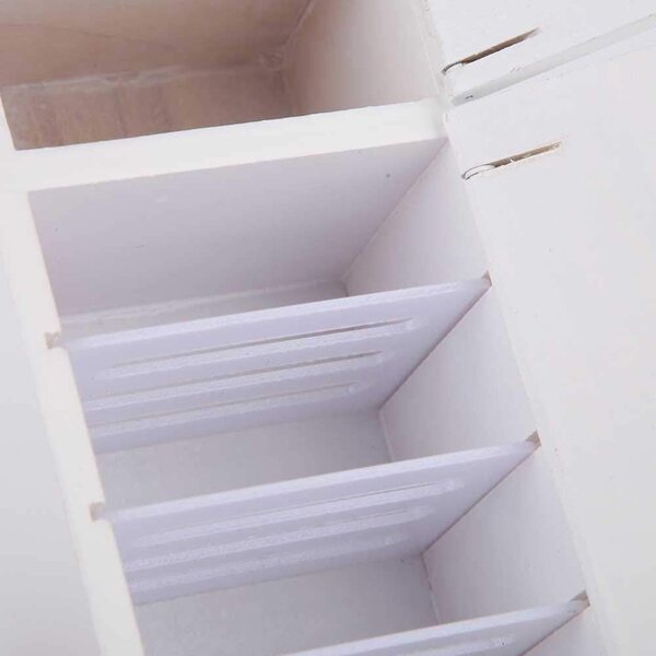 HEEPDD Frigorifero in Miniatura 1:12 in Legno per Casa delle Bambole, Realistico e Elegante