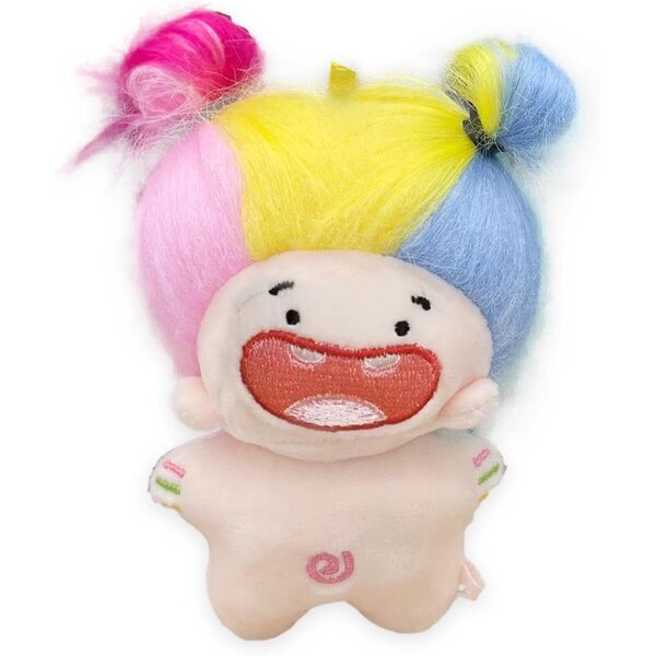 Uhngw Peluche aux couleurs colorées et interactives, Llavero doux pour enfants de 3 ans et plus