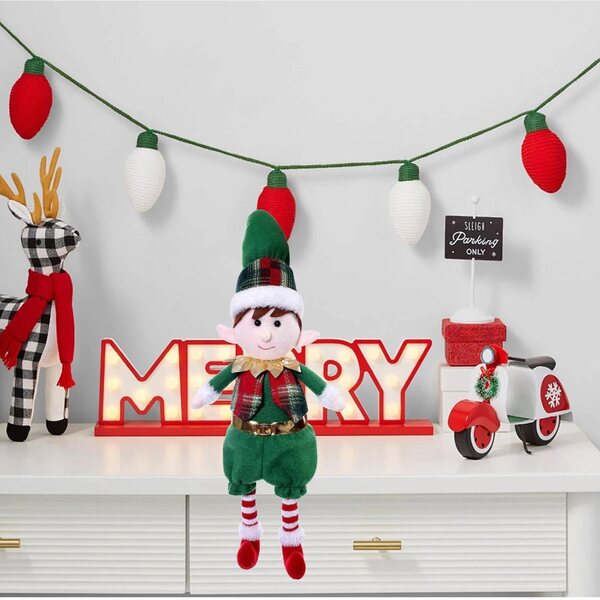 Muñeca de Noël avec grandes trappes à fruits décoratives et de collection 27cm