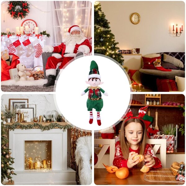 Muñeca de Noël avec grandes trappes à fruits décoratives et de collection 27cm