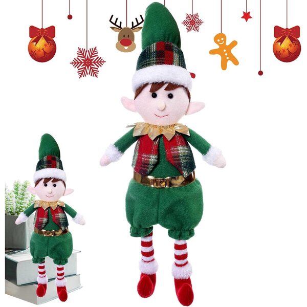 Muñeca de Noël avec grandes trappes à fruits décoratives et de collection 27cm