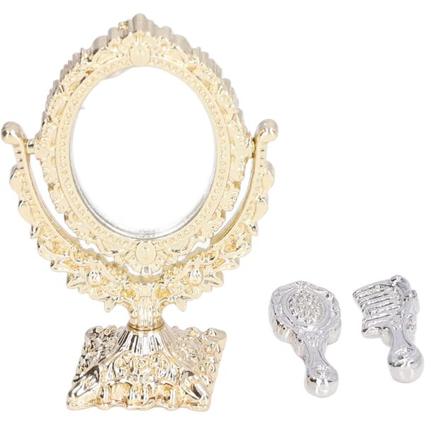 Set Pettini e Specchietti in Lega per Casa delle Bambole e Miniature Decorativi