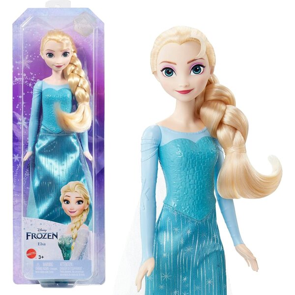 Mattel Disney Frozen Elsa Muñeca con Look Reina de Hielo, Juguete +3 años (HLW47) & Disney Princess Aurora Muñeca Princesa película La Bella Durmiente, Juguete +3 años (HLW09)