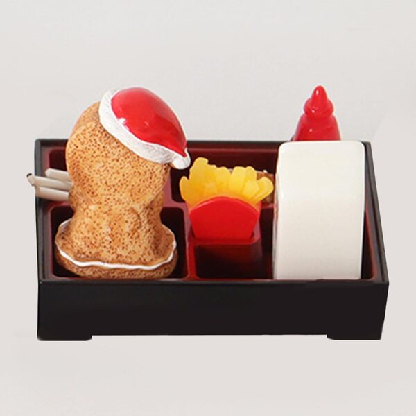 Set natalizio 1/12 accessori in resina per casa delle bambole con pan di zenzero