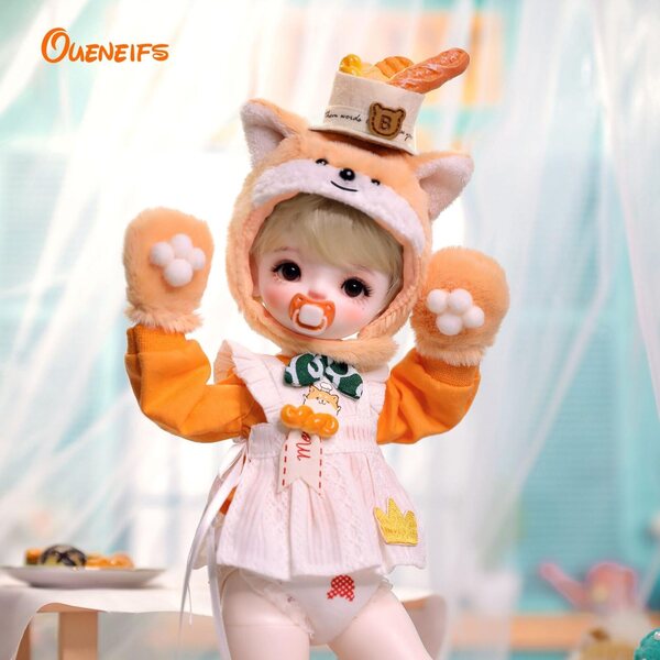 Oueneifs May BJD Doll 1/6 FullSet B Winter Cute Baker Baker - Muñecas articuladas de resina para mayores de 15 años