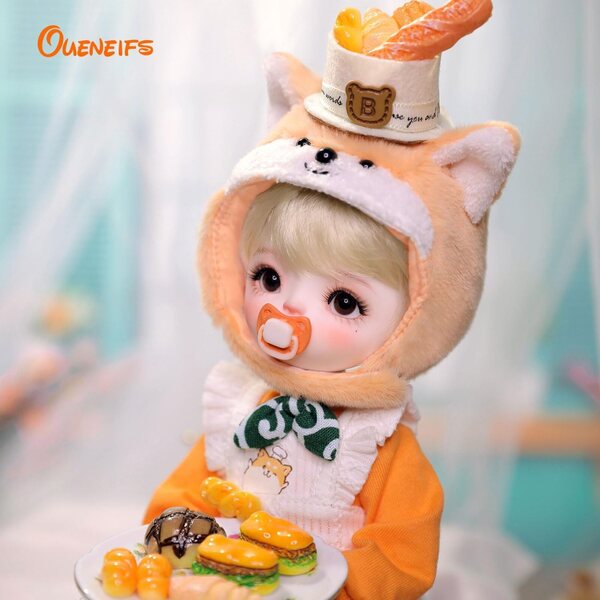 Oueneifs May BJD Doll 1/6 FullSet B Winter Cute Baker Baker - Muñecas articuladas de resina para mayores de 15 años