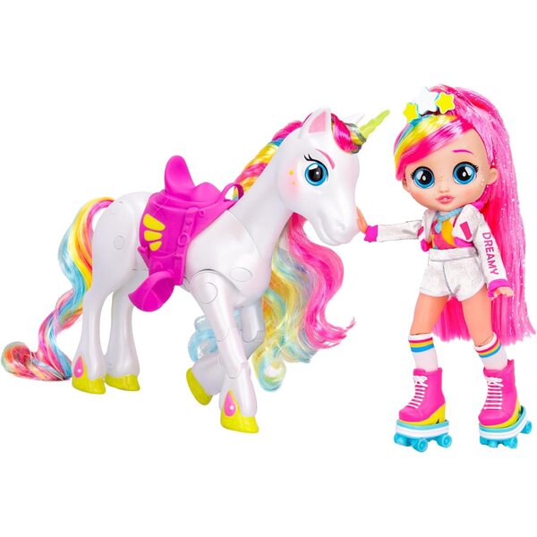 Zestaw luksusowy Dreamy & Rym z zabawkami przegubowymi i hulajnogą Lady BFF marki Bebés Llorones