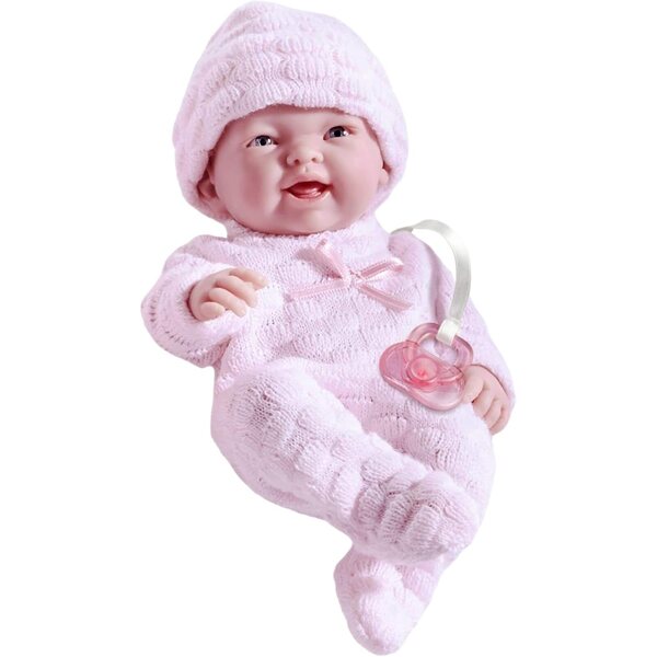 Νεογέννητο JC TOYS Παιχνίδι μαλακό βινύλιο με σχοινί και αξεσουάρ, 38 cm και μίνι 24 cm