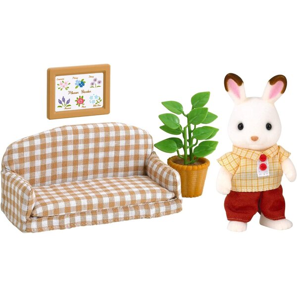 SYLVANIAN FAMILIES - Set Sofá Frasier y Nevera Teri Conejos Schokoladenspielzeug für Kinder