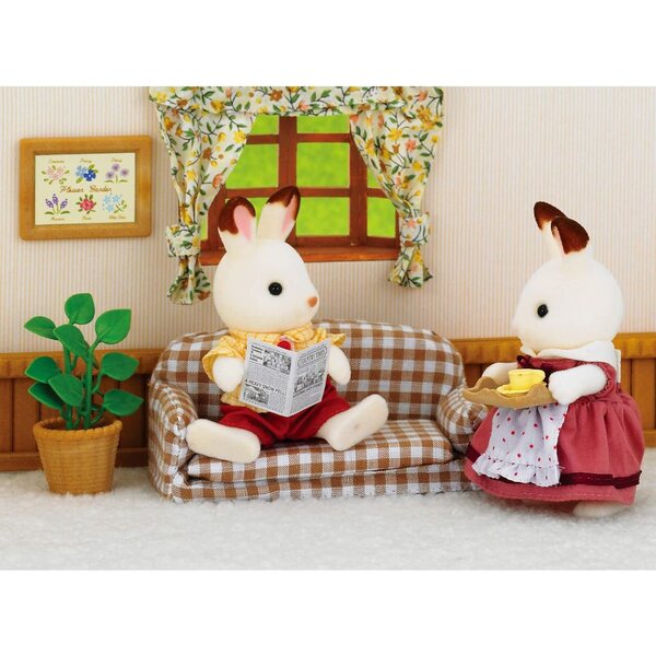 SYLVANIAN FAMILIES - Set Sofá Frasier y Nevera Teri Conejos Schokoladenspielzeug für Kinder
