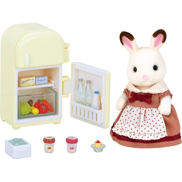 SYLVANIAN FAMILIES - Set Sofá Frasier y Nevera Teri Conejos Schokoladenspielzeug für Kinder