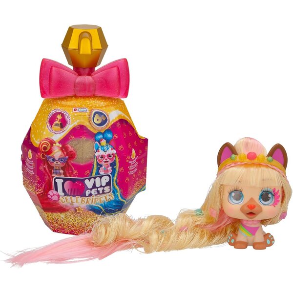 Vip Pets Celebripets și Color Boost | Muñecas Perritas Surprise cu Pelo Largo y Accesorios
