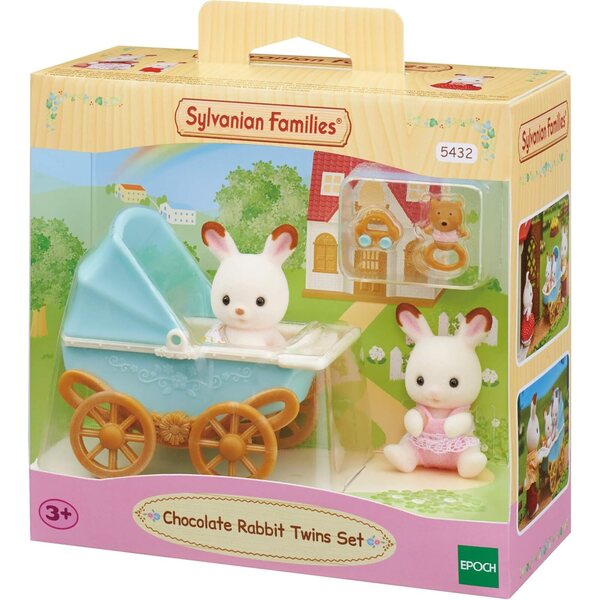 Sylvanian Families Mini Muñecas et accessoires avec berceau pour Trillizos, jeu imaginatif