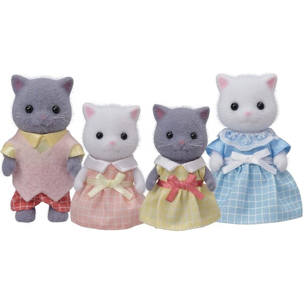 Sylvanian Families 05455 Perserkatzenfamilie + Perserkatzenzwillinge – Set mit 6 Figuren