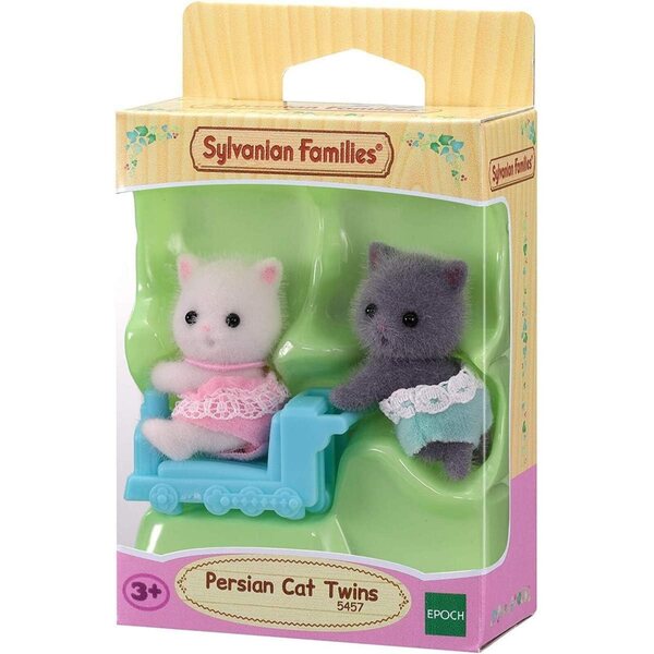 Sylvanian Families 05455 Perserkatzenfamilie + Perserkatzenzwillinge – Set mit 6 Figuren